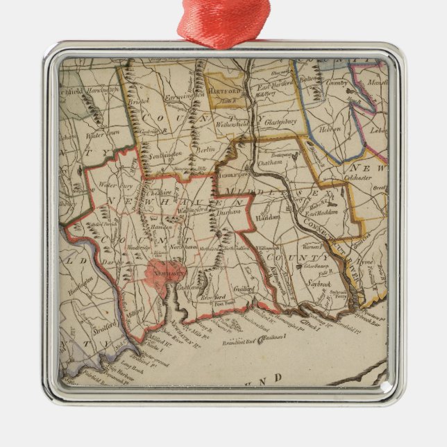 Ornamento De Metal Connecticut (Frente)