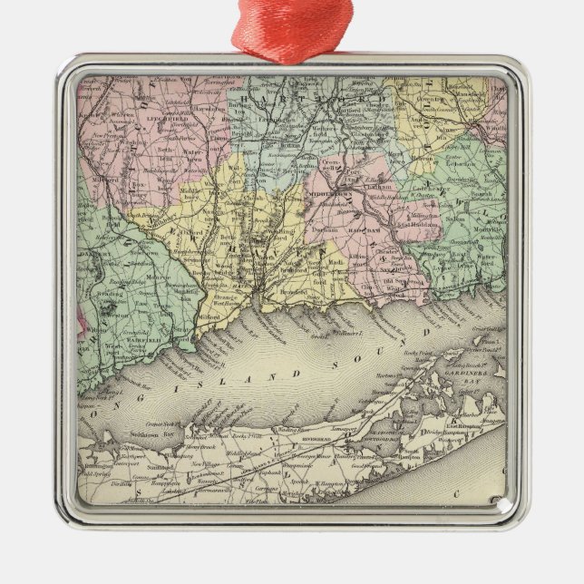 Ornamento De Metal Connecticut (Frente)