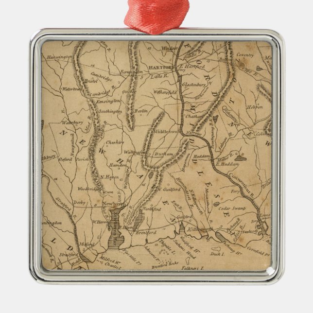 Ornamento De Metal Connecticut 12 (Frente)