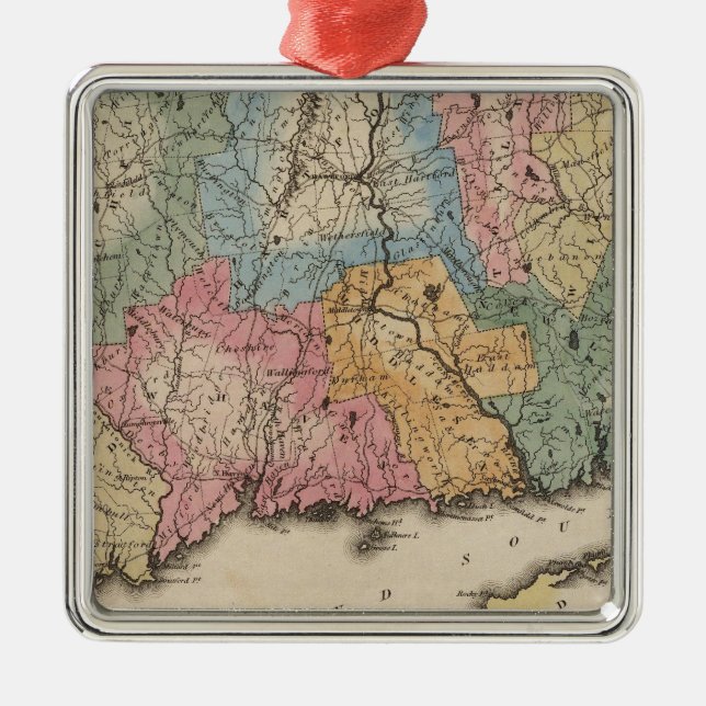 Ornamento De Metal Connecticut 13 (Frente)