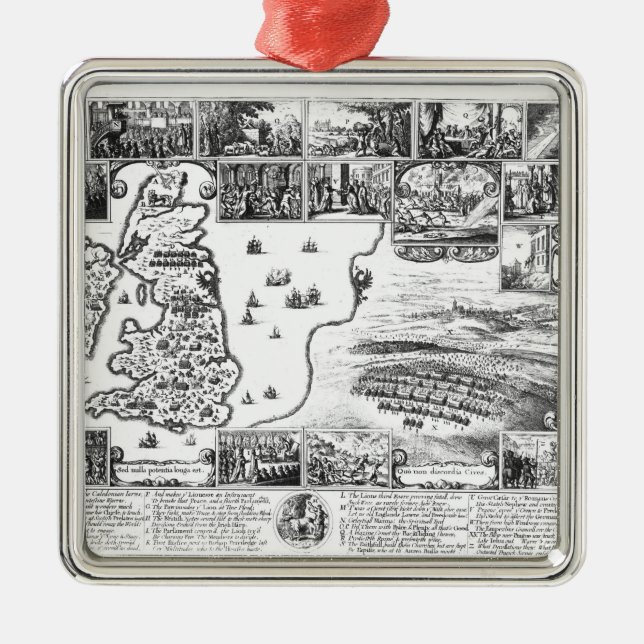 Ornamento De Metal Conquistas de Gustavus II Adolphus (Frente)