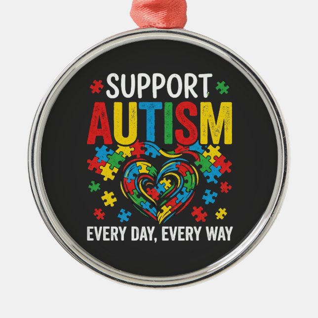 Ornamento De Metal Conscientização do autismo (Frente)