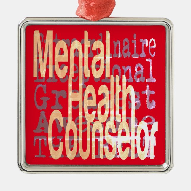 Ornamento De Metal Conselheiro de Saúde Mental Extraordinário (Frente)