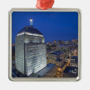 Ornamento De Metal Construção velha de John Hancock com a Boston no