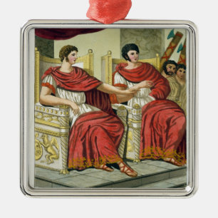 Ornamento De Metal Cônsules romanos, de "L'Antica Roma", 1825 (cor