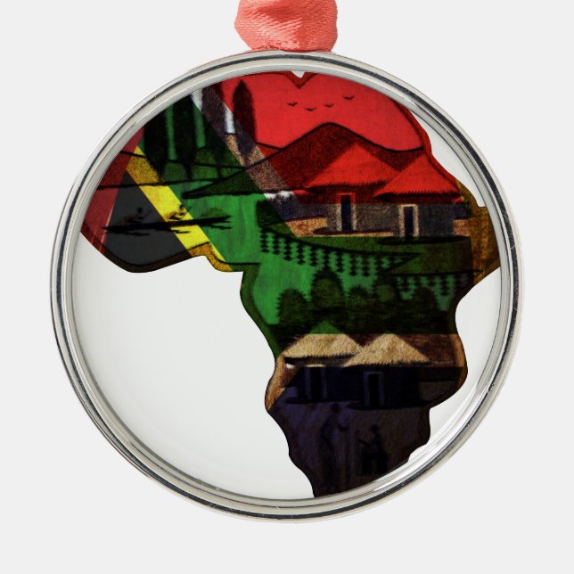 Ornamento De Metal continente africano (Frente)