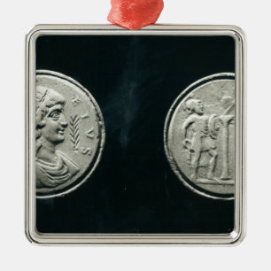 Ornamento De Metal Contorniate que representa Apuleius e