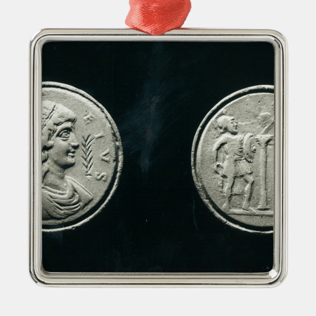 Ornamento De Metal Contorniate que representa Apuleius e (Frente)