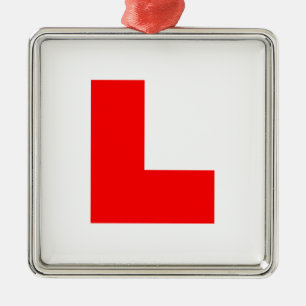 Ornamento De Metal Controlador de Aprendiz L-Plate / Bachelorette Hen