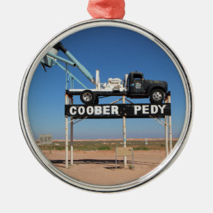 Ornamento De Metal Coober Pedy Personalizável Outback Souvenir