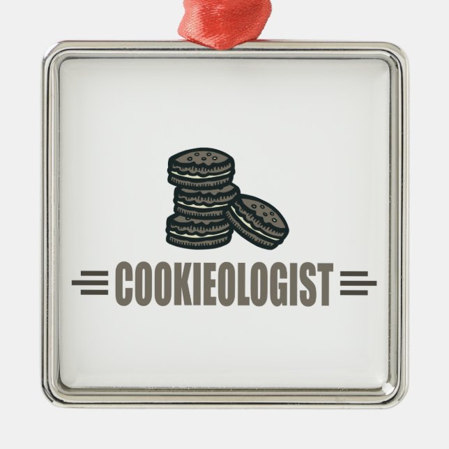 Ornamento De Metal Cookies Engraçados (Frente)