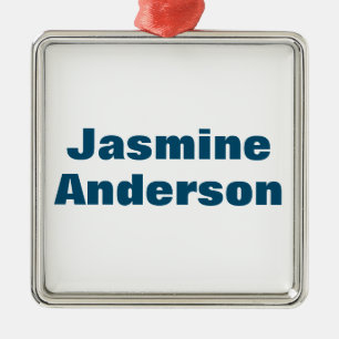 Ornamento De Metal Cor Azul Mínima Moderna Negrito do Oceano