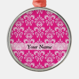Ornamento De Metal Cor damasco rosa quente