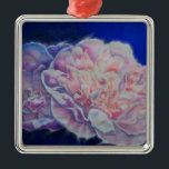 Ornamento De Metal Cor-de-água branca azul-rosa, elegante romântica<br><div class="desc">Pintor branco romeno elegante,  cor-de-rosa,  pastel,  cor-de-água,  pintado por H Cooper</div>