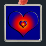 ORNAMENTO DE METAL CORAÇÃO COLORIDA<br><div class="desc">Corações coloridos e vibrantes</div>