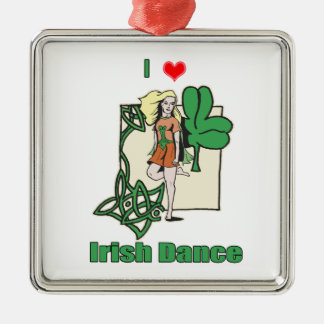 Ornamento De Metal Coração irlandês da dança
