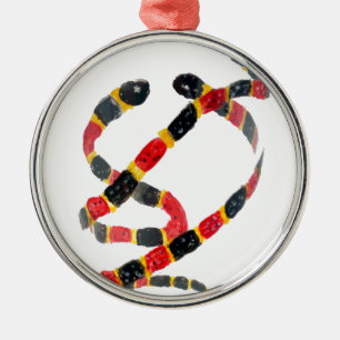 Ornamento De Metal Coral Snakes Reptile