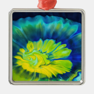 Ornamento De Metal Corante azul e amarelo
