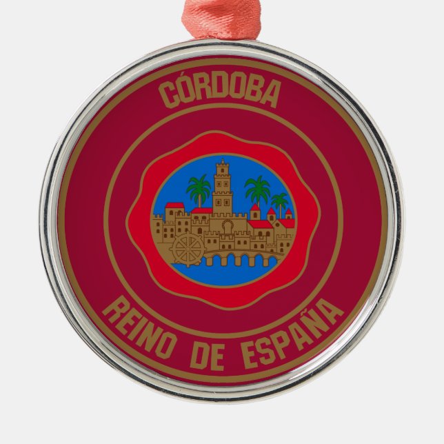 Ornamento De Metal Córdoba Round Emblem (Frente)