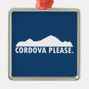 Ornamento De Metal Cordova Alaska, por favor
