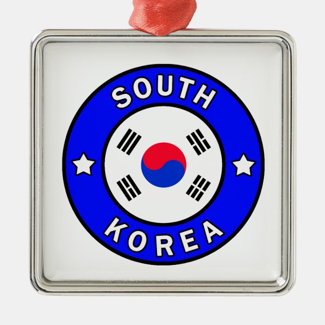Ornamento De Metal Coreia do Sul (Frente)