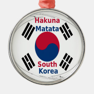 Ornamento De Metal Coreia do Sul Hakuna Matata