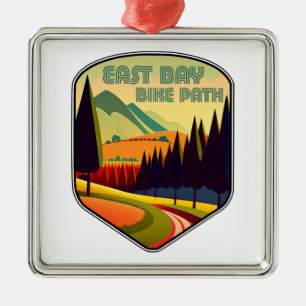 Ornamento De Metal Cores da Trilha de Ciclismo da East Bay