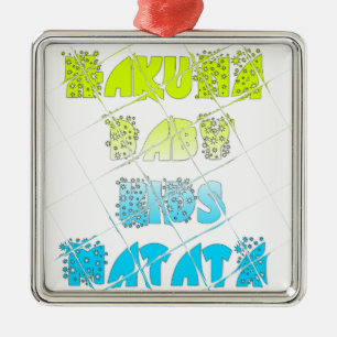 Ornamento De Metal Cores Felizes Hakuna Matata Hakunamatata - Estrela