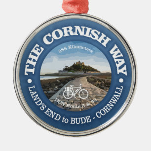Ornamento De Metal Cornish Way (ciclismo c)