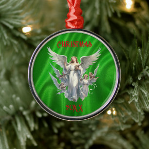 Ornamento De Metal Coro de Anjos de Natal