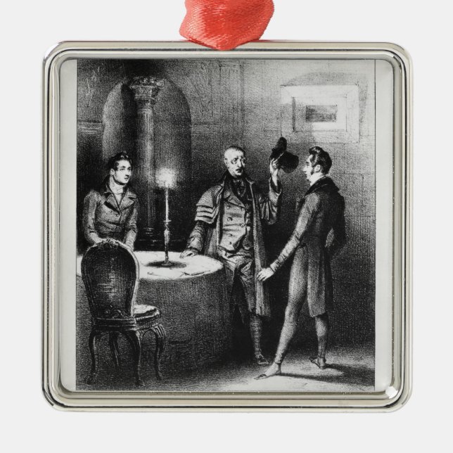 Ornamento De Metal Coronel Chabert, ilustração 'Le Coronel (Frente)