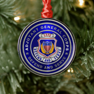 Ornamento De Metal Corpo de Adjutant General AG