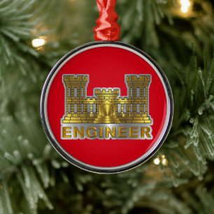Ornamento De Metal CORPO DE ENGENHEIROS Natal