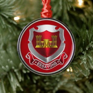 Ornamento De Metal CORPO DE ENGENHEIROS Natal