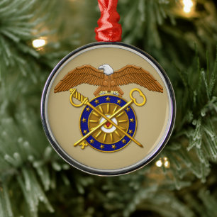 Ornamento De Metal CORPO DE QUARTEL-MESTRE Natal