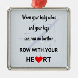 Ornamento De Metal Corra com sua motivação cardíaca