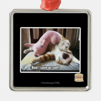 Ornamento De Metal Corra! Salve-nos!