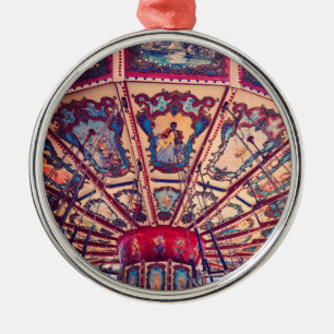 Ornamento De Metal Corrida de Fairground Swing pelas Câmaras de Vint