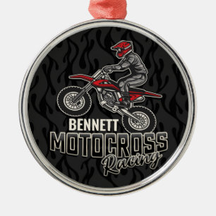 Ornamento De Metal Corrida de Motocross de bicicleta Dirt NAME Person