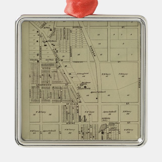 Ornamento De Metal Corryville, Ohio (Frente)