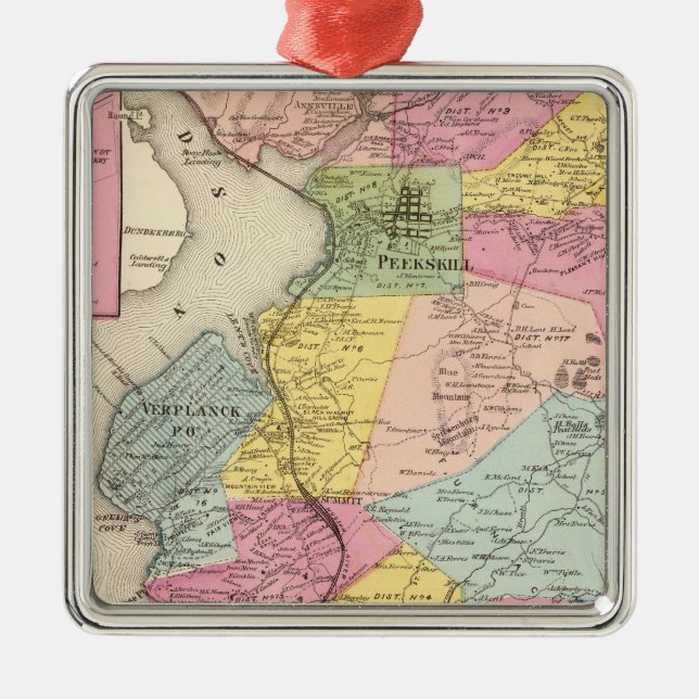 Ornamento De Metal Cortlandt, cidade (Frente)