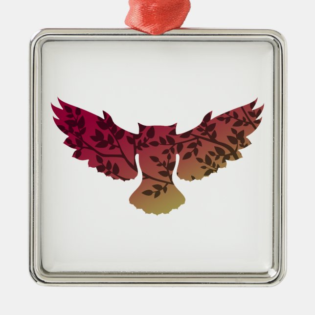 Ornamento De Metal Coruja (Frente)