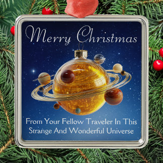 Ornamento De Metal Cosmic Christmas hanging ornament