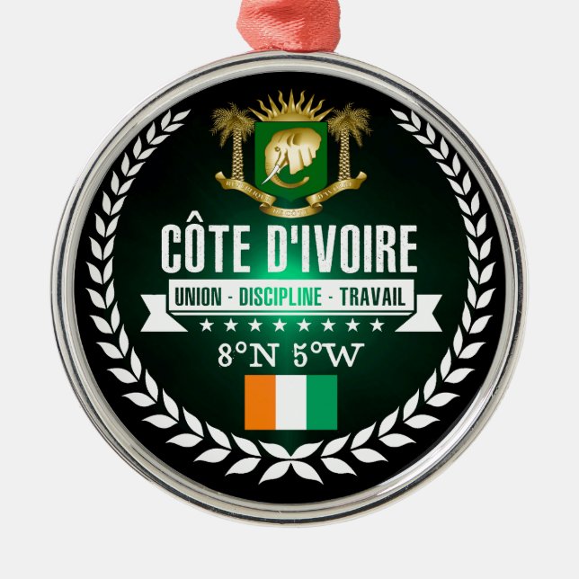 Ornamento De Metal Costa do Marfim (Frente)