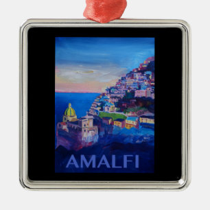 Ornamento De Metal Costa retro Italia de Amalfi do poster