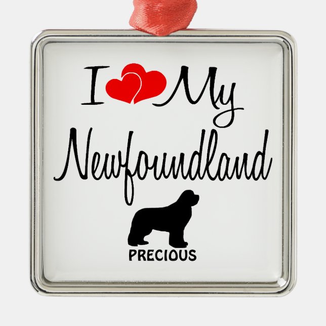 Ornamento De Metal Costume Amo Minha Terra Nova (Frente)