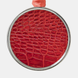 Ornamento De Metal Couro-jacaré vermelho-escura