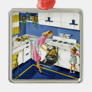 Ornamento De Metal Cozinha retro #2 da mãe/filha