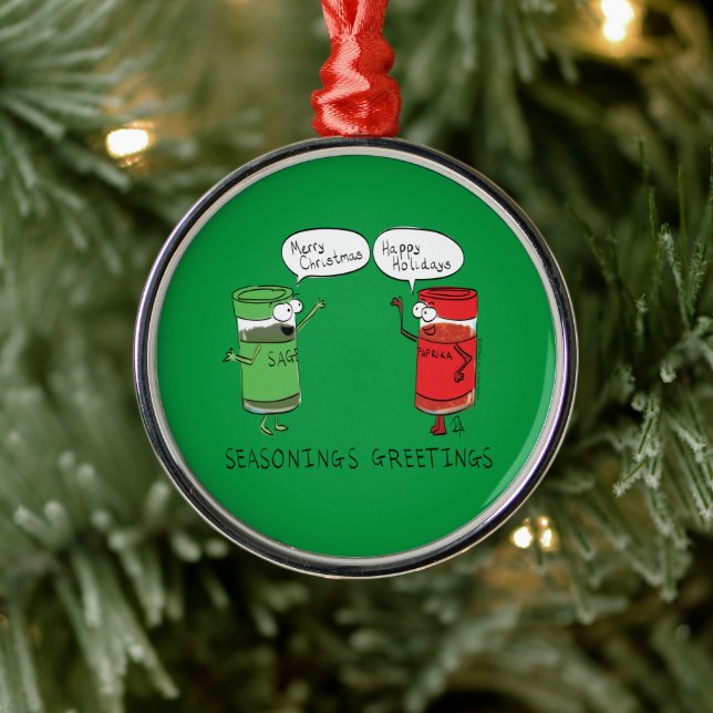 Ornamento De Metal Cozinhar de Natal Engraçado Espetáculos de Chef (Árvore)