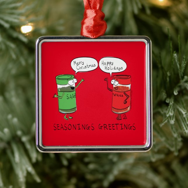 Ornamento De Metal Cozinhar de Natal Engraçado Espetáculos de Chef (Árvore)